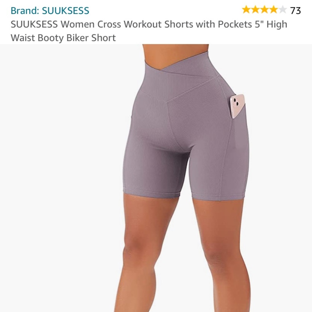 Amazon Crossover Bicycle Shorts in a Purple/Mauve